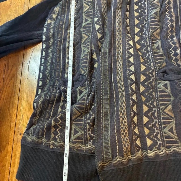 JOHNNY WAS Biya Women's Black 100% heavy cotton cardigan - Picture 4 of 6